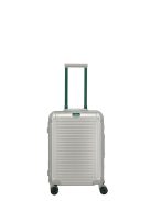 Travelite Next ezüst-zöld alumínium 4 kerekű csatos kabinbőrönd