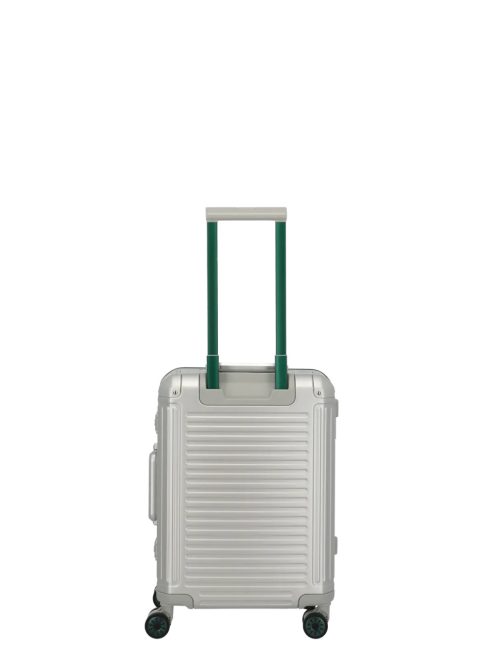Travelite Next ezüst-zöld alumínium 4 kerekű csatos kabinbőrönd