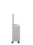 Travelite Next ezüst-zöld alumínium 4 kerekű csatos kabinbőrönd