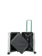 Travelite Next ezüst-zöld alumínium 4 kerekű csatos kabinbőrönd