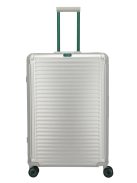 Travelite Next ezüst-zöld alumínium 4 kerekű csatos nagy bőrönd