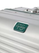 Travelite Next ezüst-zöld alumínium 4 kerekű csatos nagy bőrönd