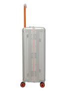Travelite Next ezüst-narancs alumínium 4 kerekű csatos nagy bőrönd