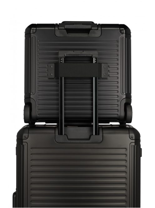 Travelite Next fekete alumínium 2 kerekű üzleti kabinbőrönd