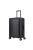 Travelite Next fekete alumínium 4 kerekű csatos közepes bőrönd