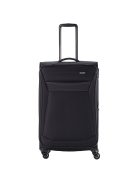 Travelite Chios fekete 4 kerekű bővíthető nagy bőrönd
