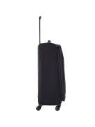 Travelite Chios fekete 4 kerekű bővíthető nagy bőrönd