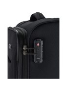 Travelite Chios fekete 4 kerekű bővíthető nagy bőrönd