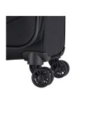 Travelite Chios fekete 4 kerekű bővíthető nagy bőrönd