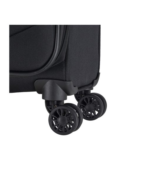 Travelite Chios fekete 4 kerekű bővíthető nagy bőrönd