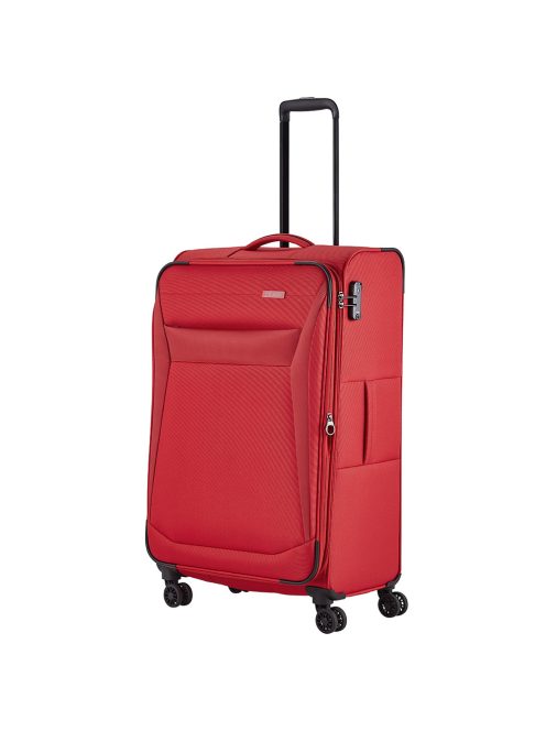Travelite Chios piros 4 kerekű bővíthető nagy bőrönd