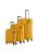 Travelite Croatia okkersárga 4 kerekű 3 részes bőrönd szett