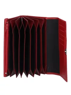 Pincér brifkó Piros patentos bőr 7420