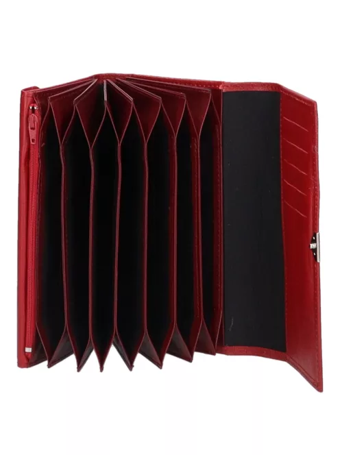 Pincér brifkó Piros patentos bőr 7420