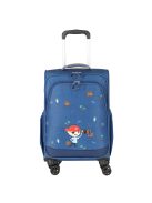 Travelite Minimover kék kalózos 4 kerekű gyerek bőrönd