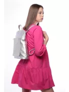 KAREN N 191 Fekete virág rostbőr női hátizsák