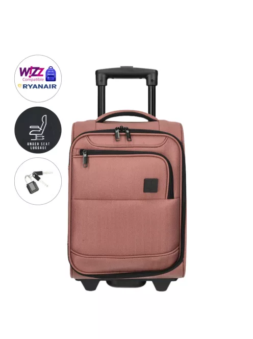Enrico Benetti Wizzair és Ryanair ingyenesen felvihető ülés alatti bőrönd 39048-40 rozé 