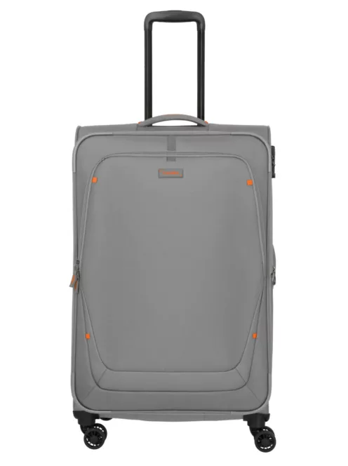 Travelite Umbria L Smoky grey bővíthető nagy méretű bőrönd