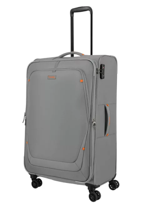 Travelite Umbria L Smoky grey bővíthető nagy méretű bőrönd