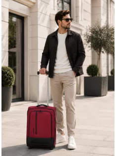   Travelite Crosslite S 2w két kerekű bővíthető kabinbőrönd piros