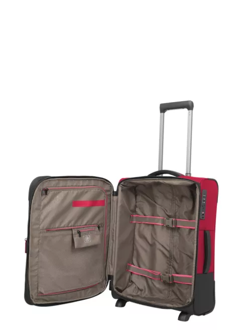 Travelite Crosslite S 2w két kerekű bővíthető kabinbőrönd piros