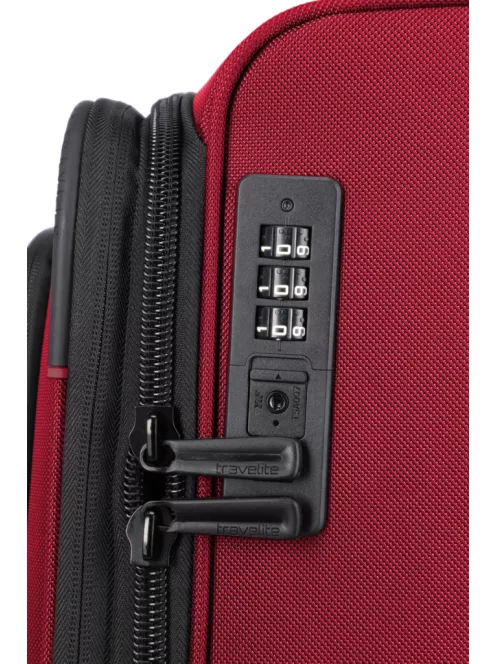 Travelite Crosslite S 2w két kerekű bővíthető kabinbőrönd piros