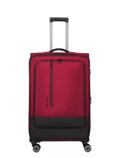   Travelite Crosslite L bővíthető nagy méretű bőrönd piros