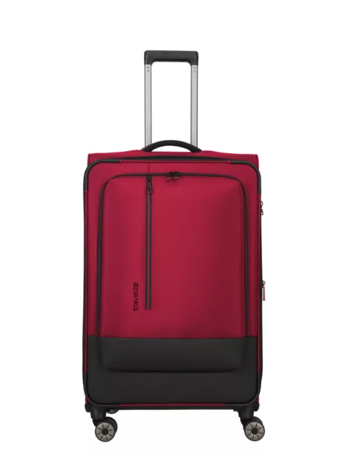 Travelite Crosslite L bővíthető nagy méretű bőrönd piros