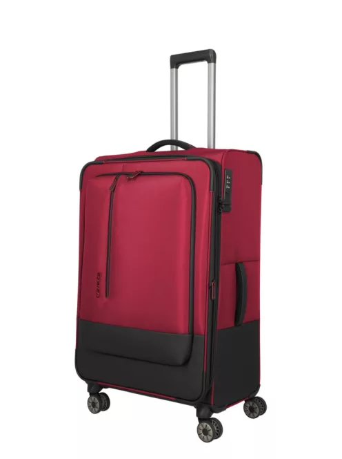 Travelite Crosslite L bővíthető nagy méretű bőrönd piros
