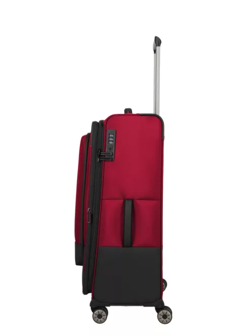 Travelite Crosslite L bővíthető nagy méretű bőrönd piros