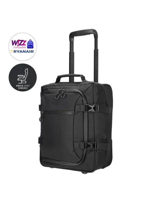 Enrico Benetti Wizzair és Ryanair ingyenesen felvihető ülés alatti bőrönd XS méret underseater 95003 fekete