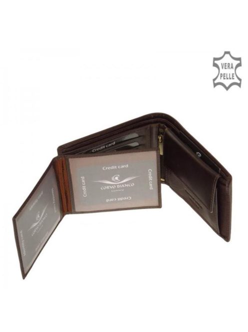Pénztárca CORVO BIANCO CBS1021 Barna bőr férfi