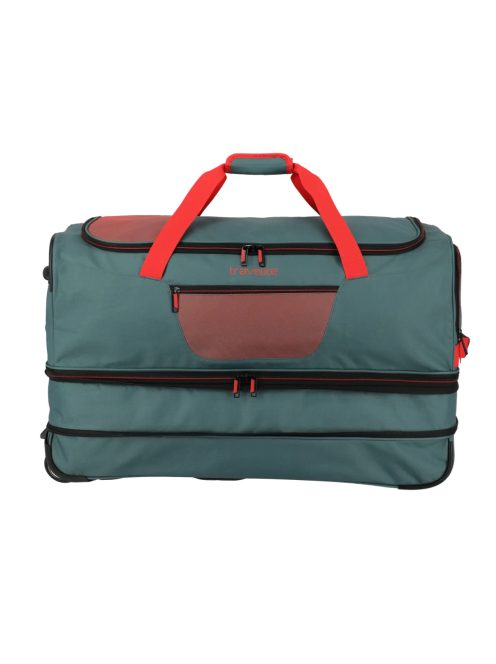 Travelite Basics zöld-narancs 2 kerekű gurulós utazótáska 70cm