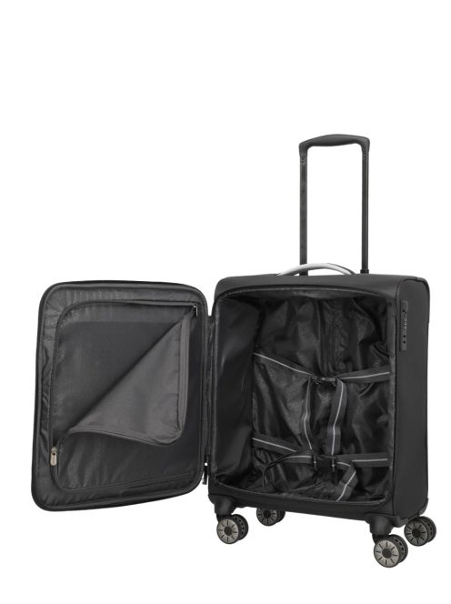 Travelite Jetpack Max fekete 4 kerekű kabinbőrönd