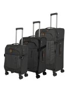 Travelite Briize fekete 4 kerekű 3 részes bőrönd szett