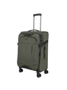   Travelite Briize zöld 4 kerekű bővíthető közepes bőrönd