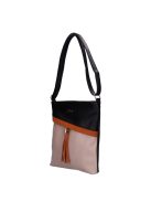 Karen Viva fekete-drapp-csau barna rostbőr női oldaltáska