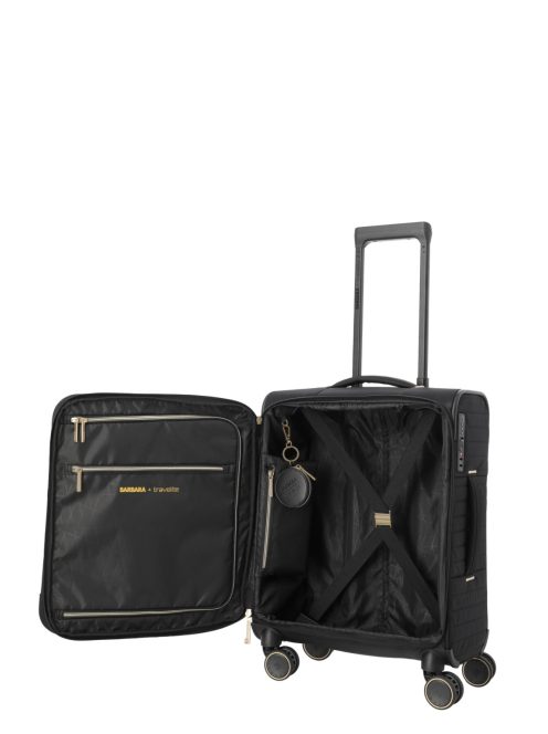 Travelite Barbara Stepp fekete 4 kerekű női kabinbőrönd