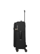 Travelite Barbara Stepp fekete 4 kerekű bővíthető női közepes bőrönd