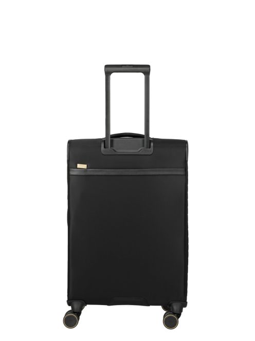 Travelite Barbara Stepp fekete 4 kerekű bővíthető női közepes bőrönd