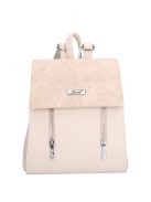 Karen Audre bézs virágos rostbőr kicsi női hátizsák