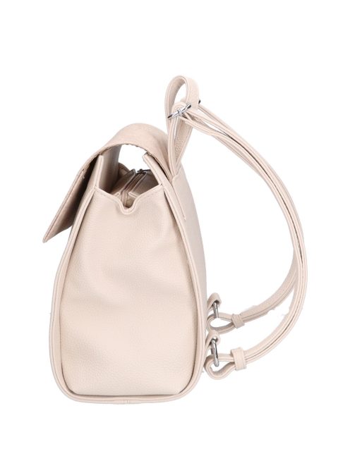 Karen Audre bézs virágos rostbőr kicsi női hátizsák