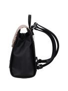 Karen Audre fekete-drapp rostbőr kicsi női hátizsák