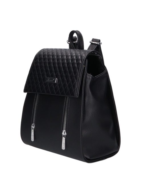 Karen Audre fekete steppelt rostbőr kicsi női hátizsák