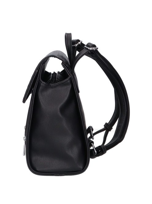 Karen Audre fekete steppelt rostbőr kicsi női hátizsák