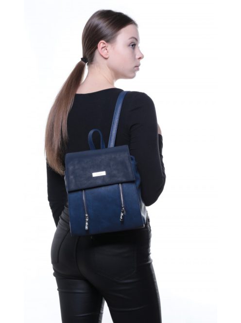 Karen Audre kék rostbőr női kicsi hátizsák