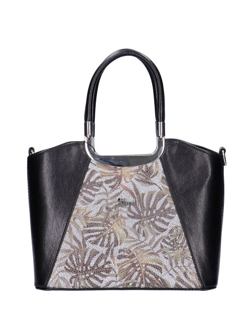 Karen Jowita fekete rostbőr női kézitáska