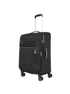   Travelite Miigo fekete 4 kerekű bővíthető közepes bőrönd