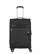 Travelite Miigo fekete 4 kerekű bővíthető közepes bőrönd