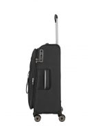 Travelite Miigo fekete 4 kerekű bővíthető közepes bőrönd